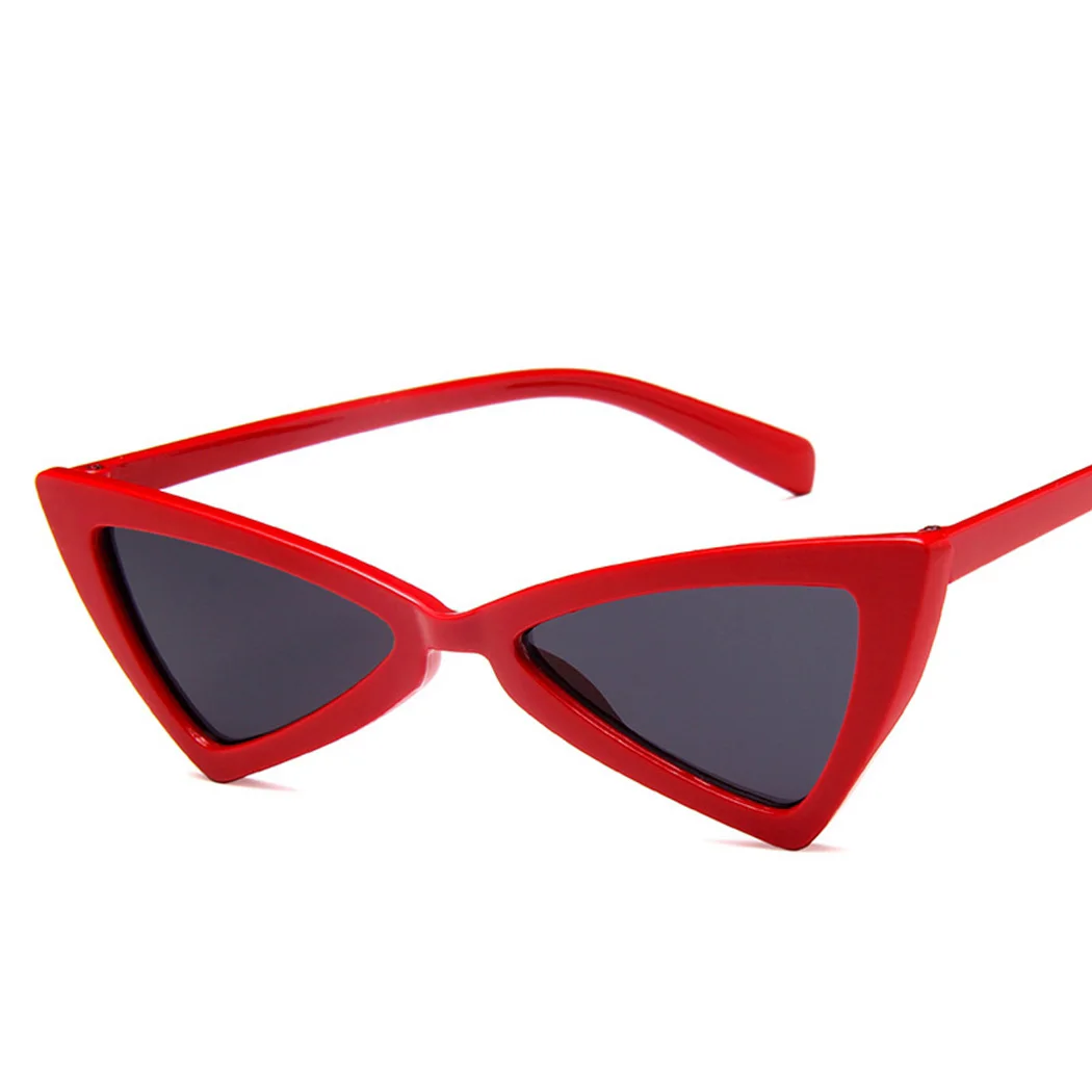 Fashion Polarized Sungalsses Ladies Sexy Cat Eye Sunglasses Small Black White Triangle Vintage Cheap Red Female UV400 | Аксессуары для