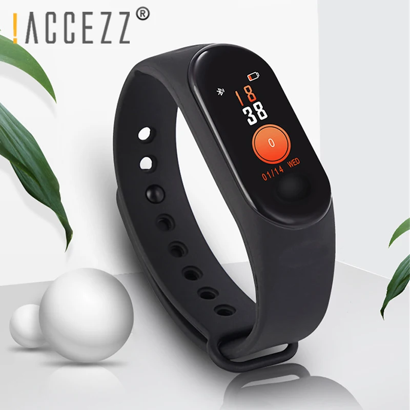 ! ACCEZZ смарт браслет для Xiaomi измерение артериального давления цветной экран