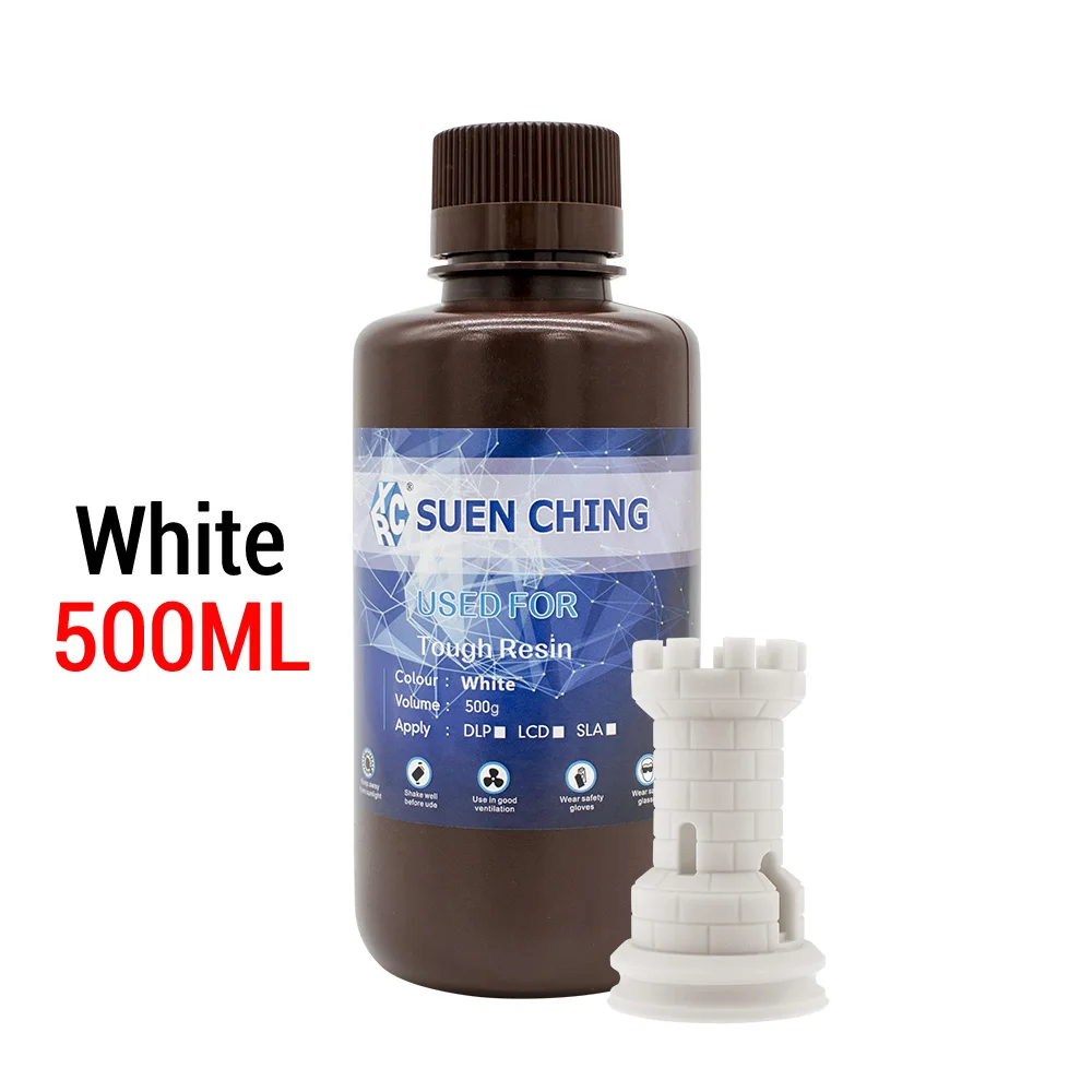White-500ML 3d принтер ЖК-полимерный материал SLA УФ-отверждение 3D печать с низким запахом жесткая полимерная нить для Anycubic Photon Anet Sparkmaker - Цвет: White-500ML