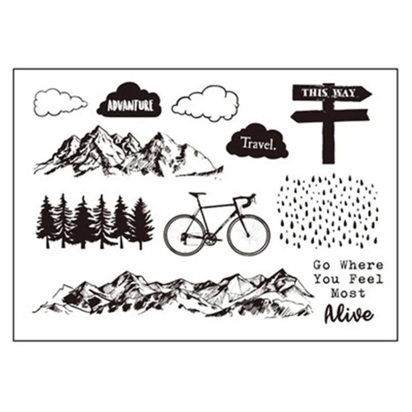 Adventure Transparent Clear Silicone Stamp/Seal for DIY scrapbooking/photo album Decorative clear stamp J14 | Дом и сад