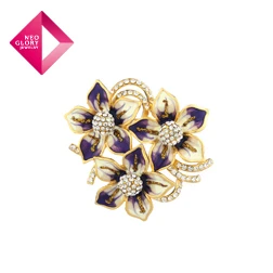 Neoglory Винтажная брошь на свадьбу день рождения подарки светло желтый золотой цвет