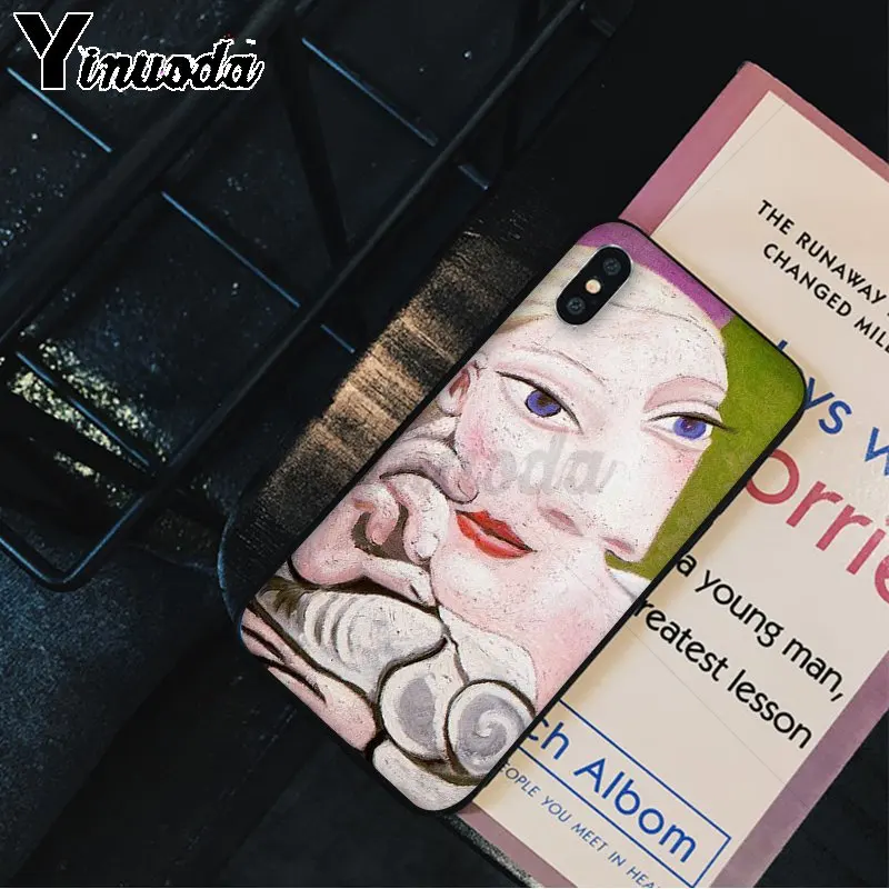 Yinuoda Pablo Picasso мягкий силиконовый черный чехол для телефона Apple iPhone 8 7 6 6S Plus X XS MAX 5 5S SE