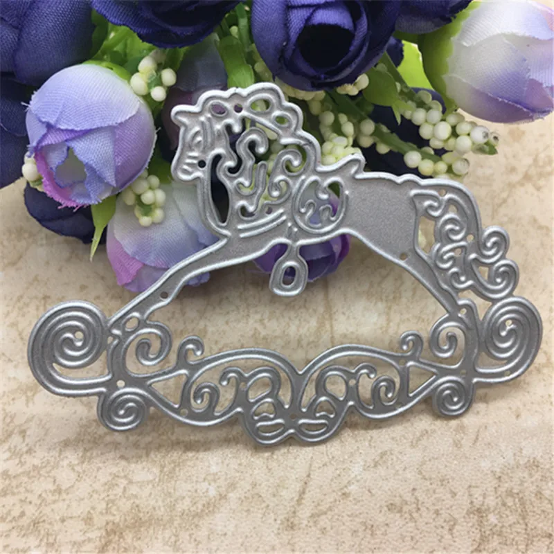 Металлические режущие штампы детская игрушка-Качалка лошадь кружева скрапбук