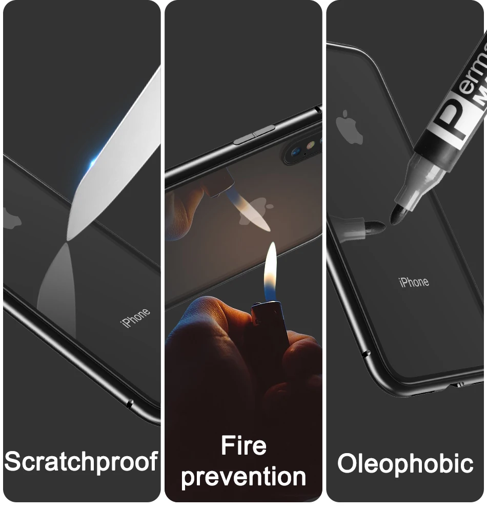 360 Magnetic Adsorption Case for iPhone 11 PRO MAX Clear Tempered Glass Magnet Cover for iPhone XR XS MAX X 6 6s Plus