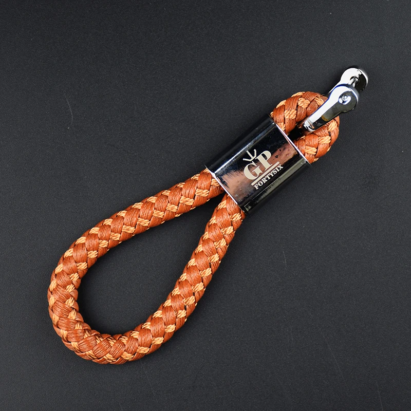 Автомобильный брелок металлический + ПУ Кожаный Плетеный держатель для ключей