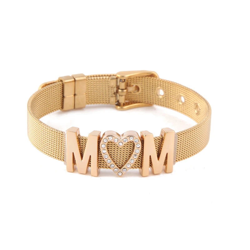 Браслеты изготовленные из нержавеющей стали с сеткой и кристаллами 2019|Браслеты