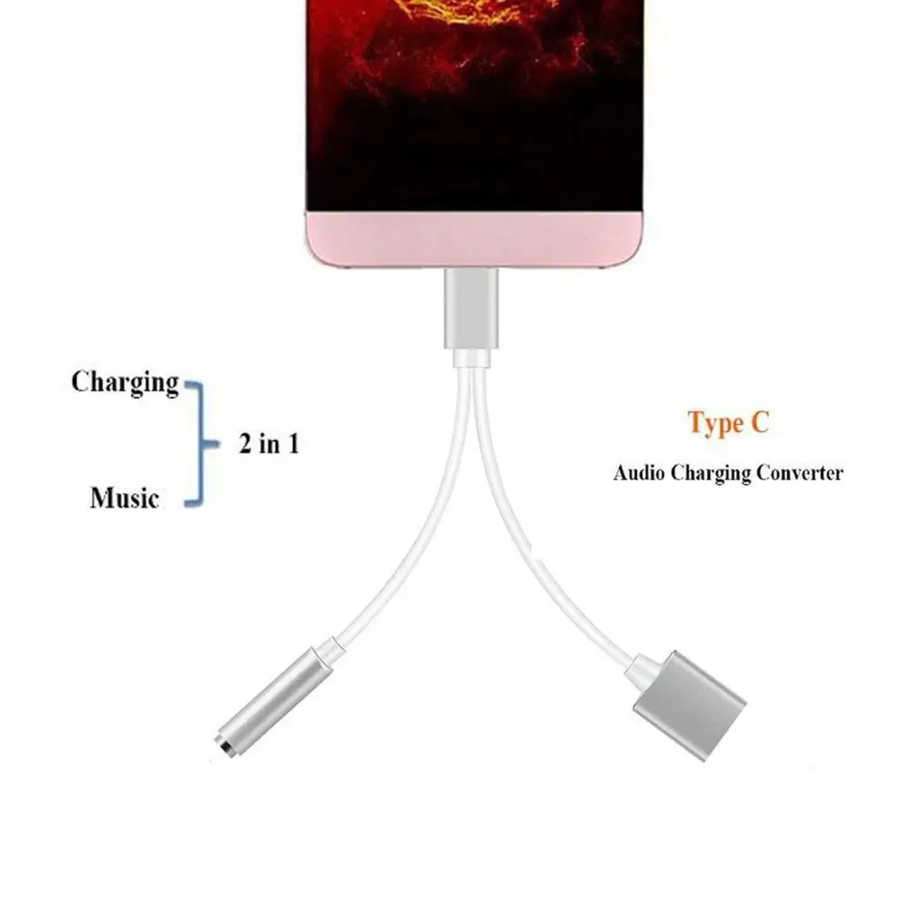 Olhveitra usb type C до 3 5 мм AUX гнездо для подключения наушников адаптер зарядки Oneplus 7 huawei