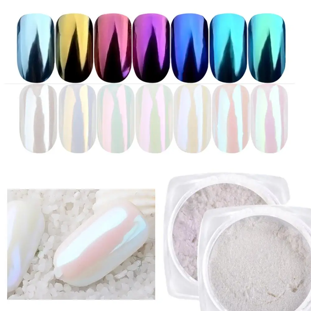 

Nail Art Glitter Chrome Powder for Nail Art Decorations Holographic Powder Nail Dust Nail Pigment Tool