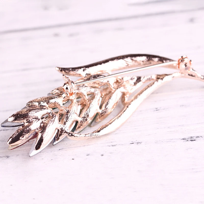 Новинка брошь в форме пшеницы с кристаллами Женские Ювелирные изделия разные