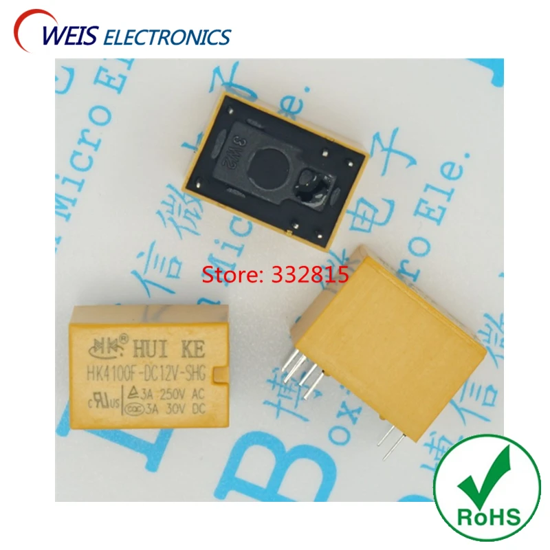 10 шт. HK4100F DC12V SHG 12 В реле 3A 250VAC 6PIN HUIKE Бесплатная доставка|12v relay|relay 12vhuike relay |