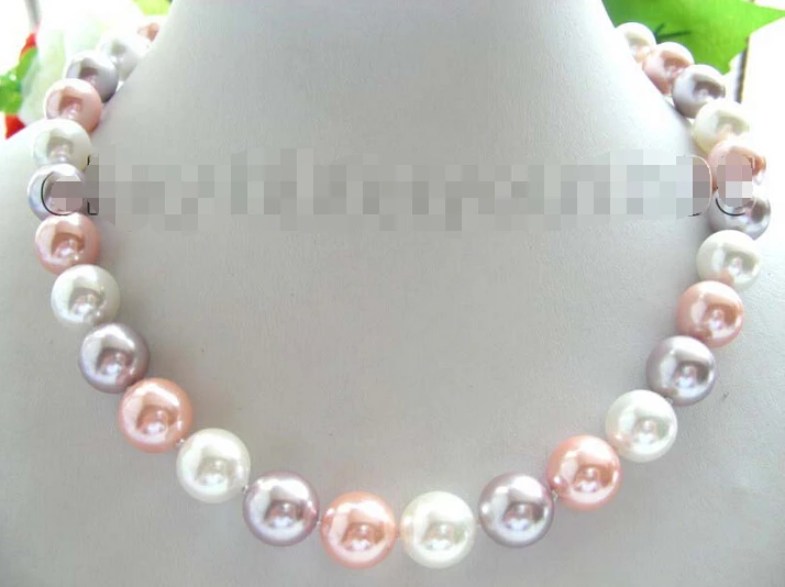 &gt&gt&gt&gt Природный 12 мм Многоцветный Оболочки Жемчужное Ожерелье! | Украшения и