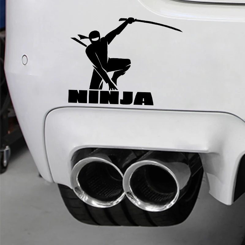 15*11.6CM Ninja Coming Watch Out Warrior Mask Car Sticker Decal Soldier Black/Silver Covering The Body Vinyl c1-7015 | Автомобили и