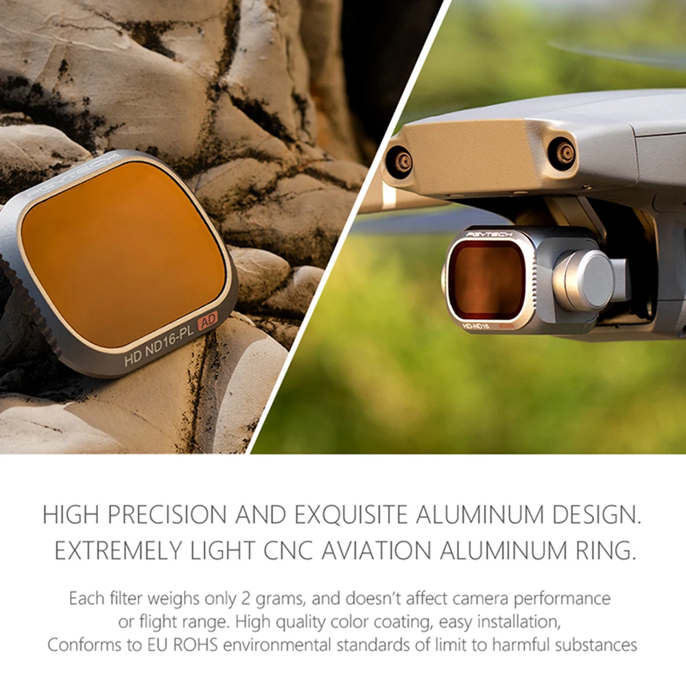 PGYTECH DJI Мавик 2 Pro Advanced фильтры Комплект ND8/ND16/ND32/ND64 ND8PL/ND16PL/ND32PL/ND64PL Камера набор