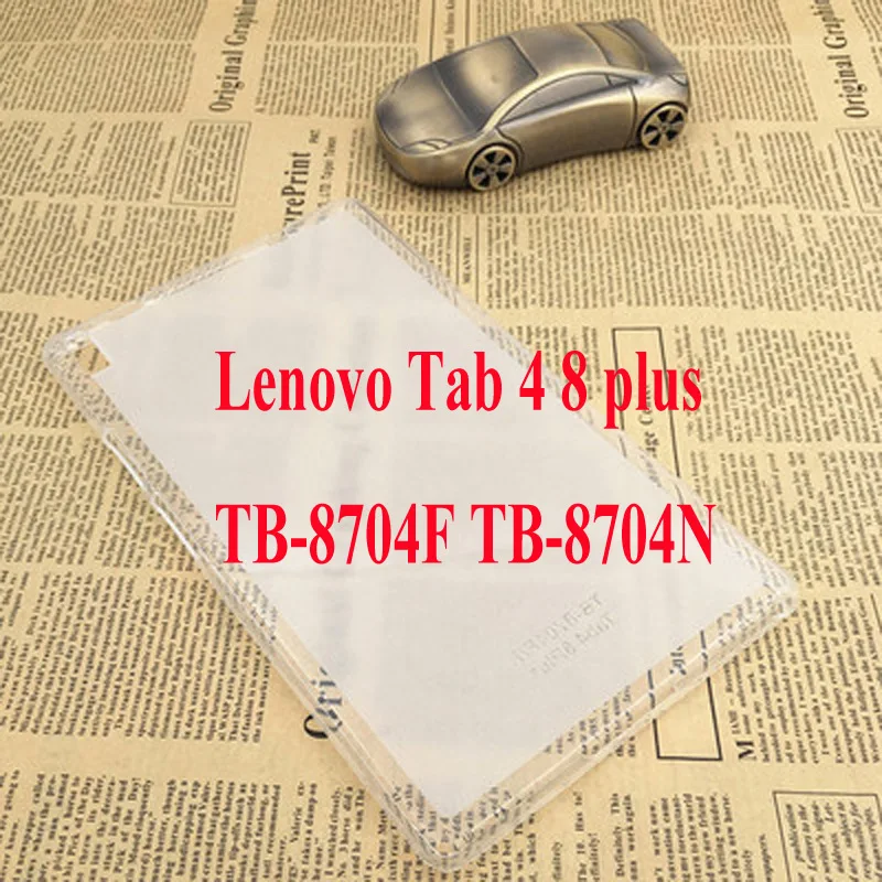 TPU Мягкий силиконовый чехол на заднюю панель для lenovo Tab 4 8 plus TB-8704N TB-8704F чехол для планшета Для lenovo Tab 4 8 plus Чехол+ пленка+ ручка - Цвет: TPU