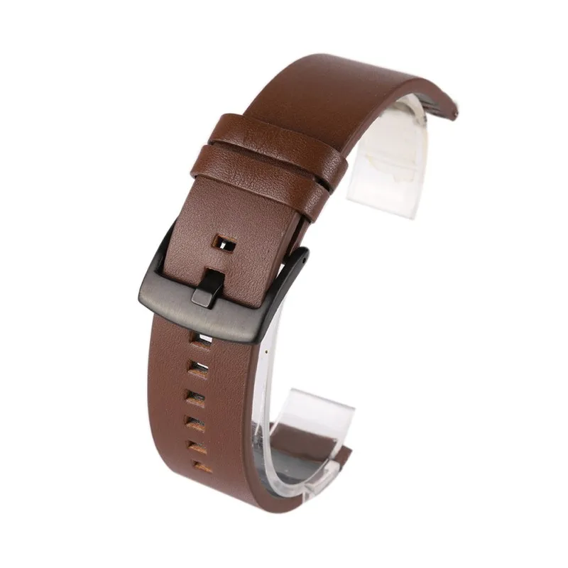 Ремешок мужской кожаный для спортивных наручных часов водонепроницаемый