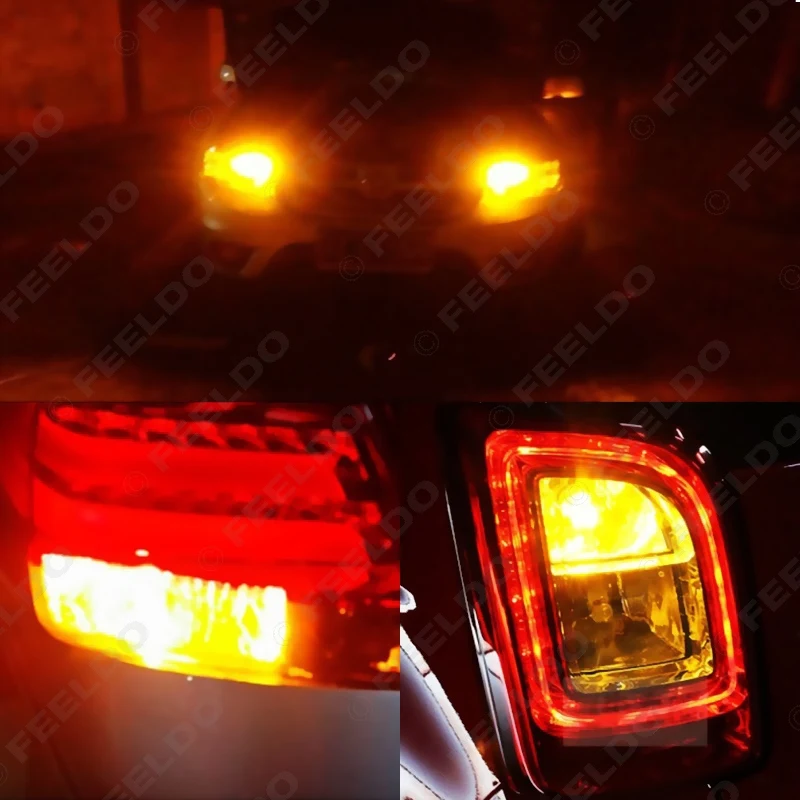 FEELDO 2 шт. T20 7440 33LED 2835smd автомобильные тормозные парковочные огни поворотные
