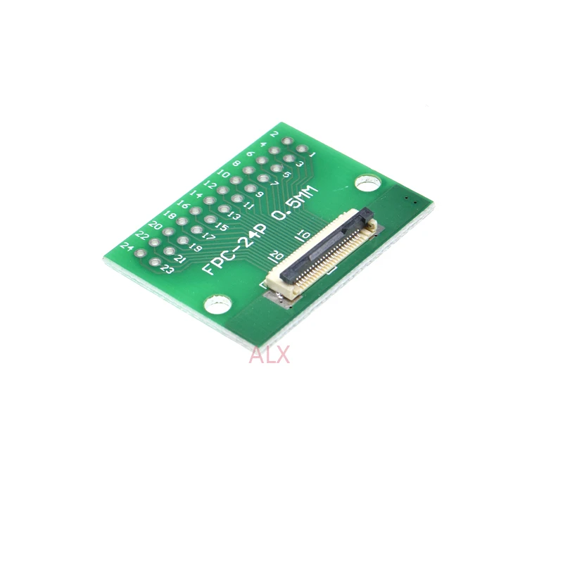 2 шт. адаптер SMT 0 5 мм для кабеля DIP плата PCB доска FFC 24P FPC 24 контактный разъем