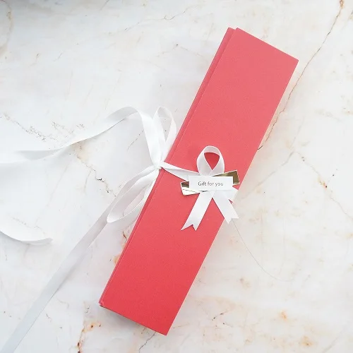 box ribbon sticker 22,5*4*3,5 см красный 10 компл. Шоколадная бумажная коробка День Святого Валентина Рождество День рождения подарки упаковка коробки для хранения - Цвет: box ribbon sticker