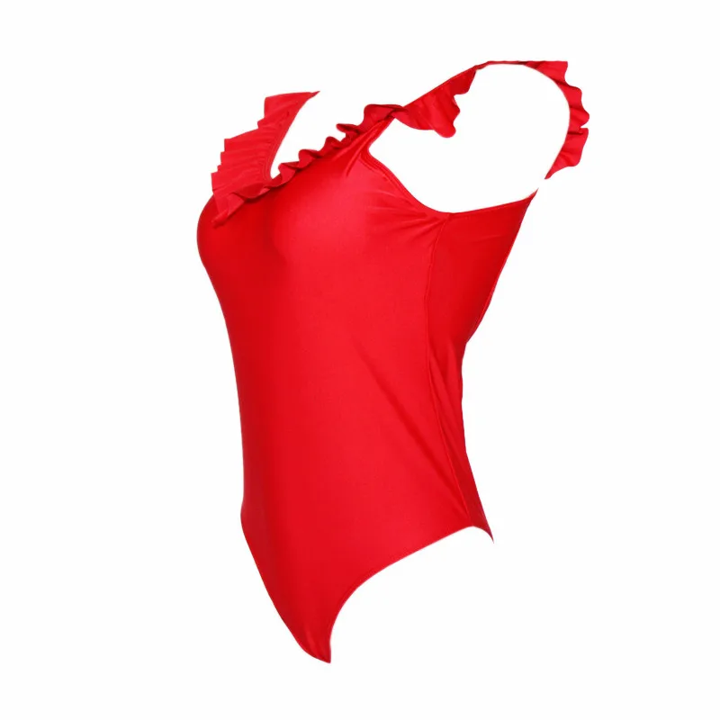 Новинка 2019 года сплошной черный одна деталь Купальник для женщин Сексуальная