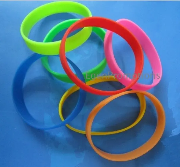 100 шт. резиновый силиконовый Браслет разных цветов и размеров для рекламных