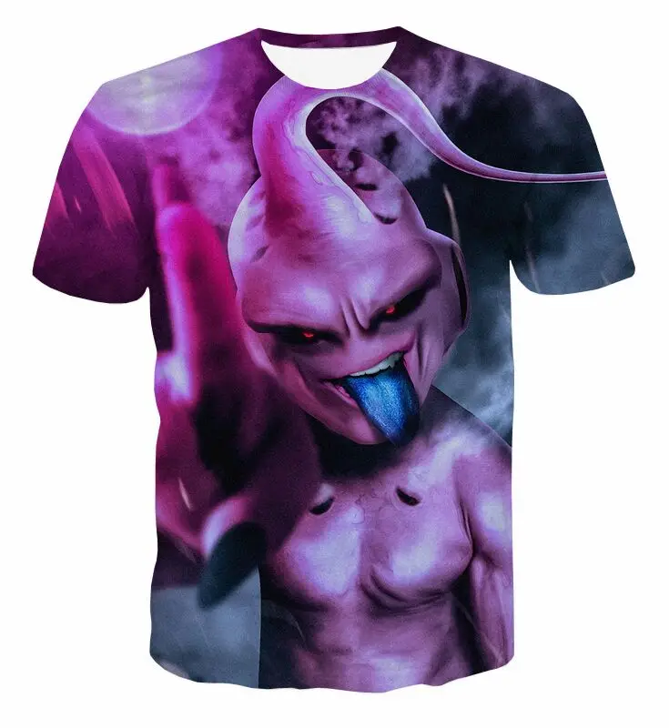 4XL Футболка с драконом футболка для мужчин и женщин Majin Boo Buu новинка футболки