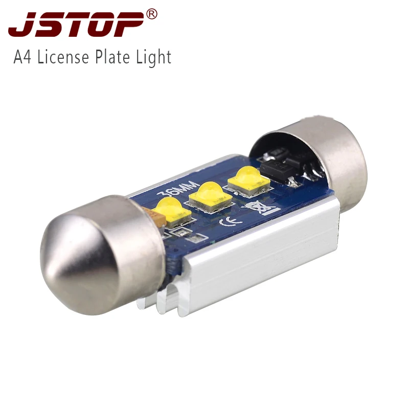 Светодиодные лампы JSTOP A4 для номерного знака C10W внешнее освещение светодиодные c5w