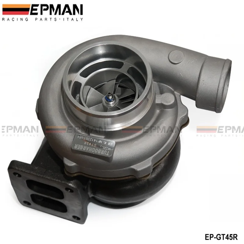 GT45R Турбокомпрессор A/R .70 задний 1 00 T4 двойной свиток 4 &quotV образный масляный