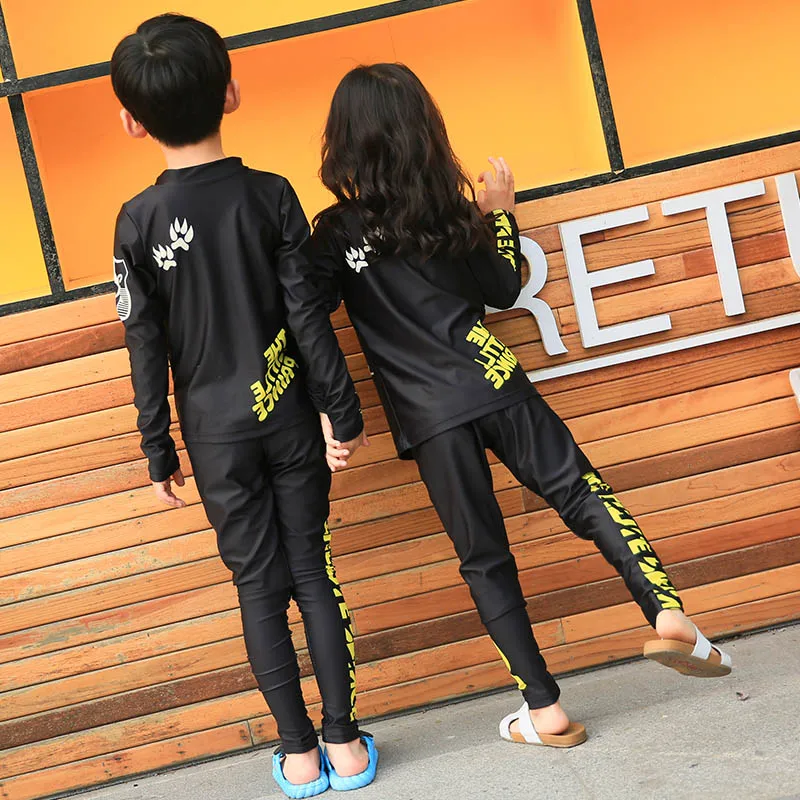 Sea Betty Children Swimwear For Girls Boys Swimsuit Child Beach Wear Long-sleeved pants Brother &amp Sister set | Спорт и