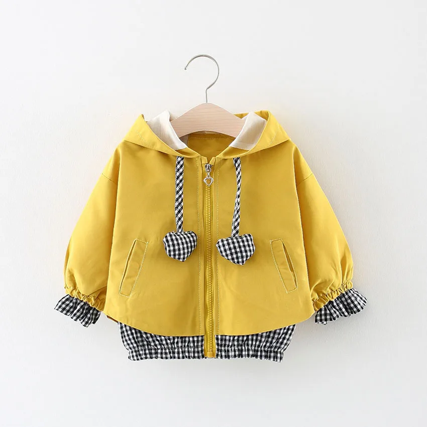 ZJHT Toddler Spring Fancy Love Jackets For Girls Clothes Autumn Children Coats Lace Long Sleeve Windbreaker Hooded Outwear MY056 | Детская