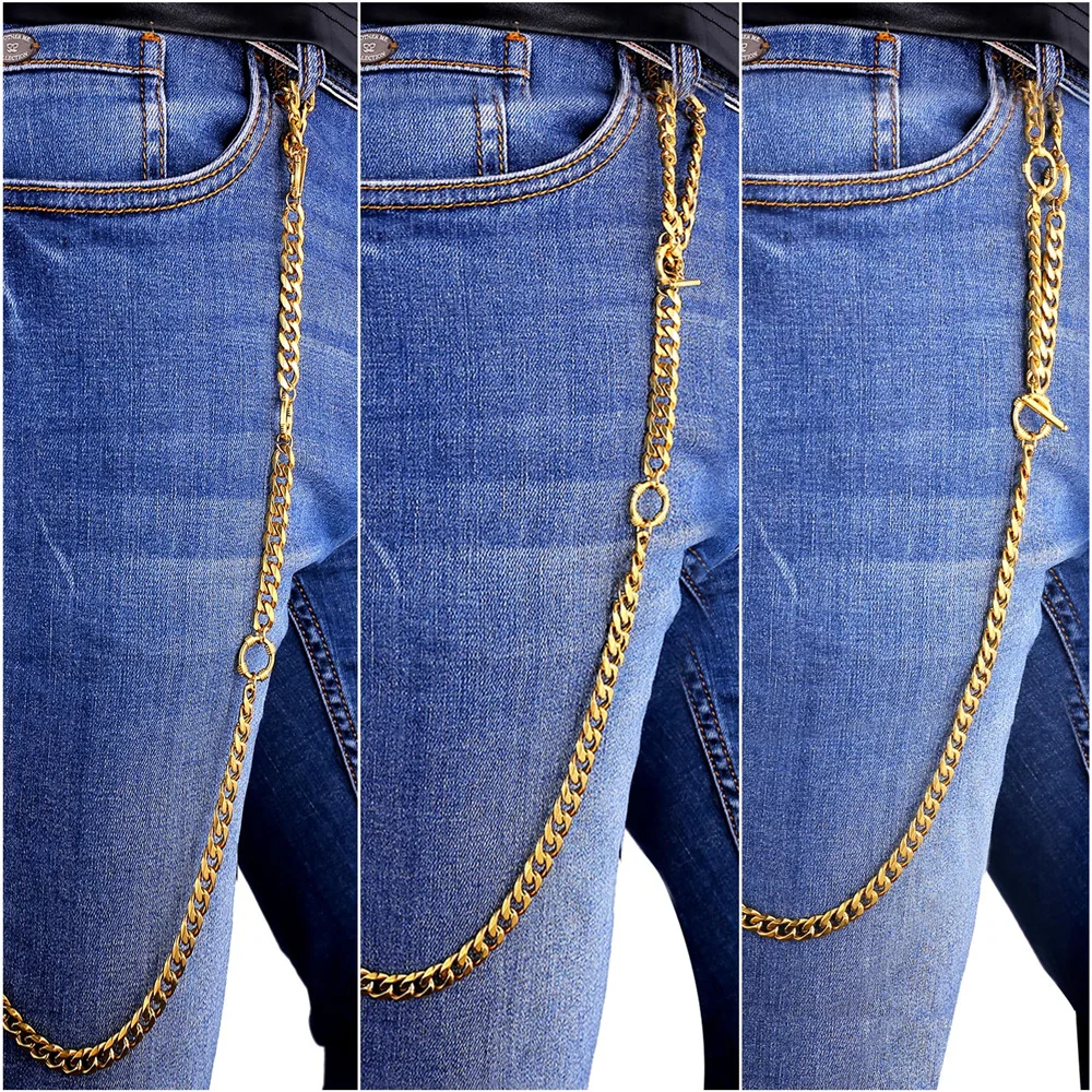 Пояс цепочка на талию золотого цвета брюки для самодельного кошелька бумажника