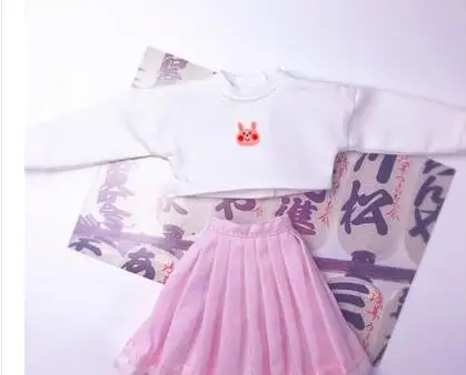 F shirt dress set B256 Blyth кукольная одежда детский подарок 1/6 куклы аксессуары платье ручной работы свитер плиссированная юбка розовый цвет - Цвет: F shirt dress set