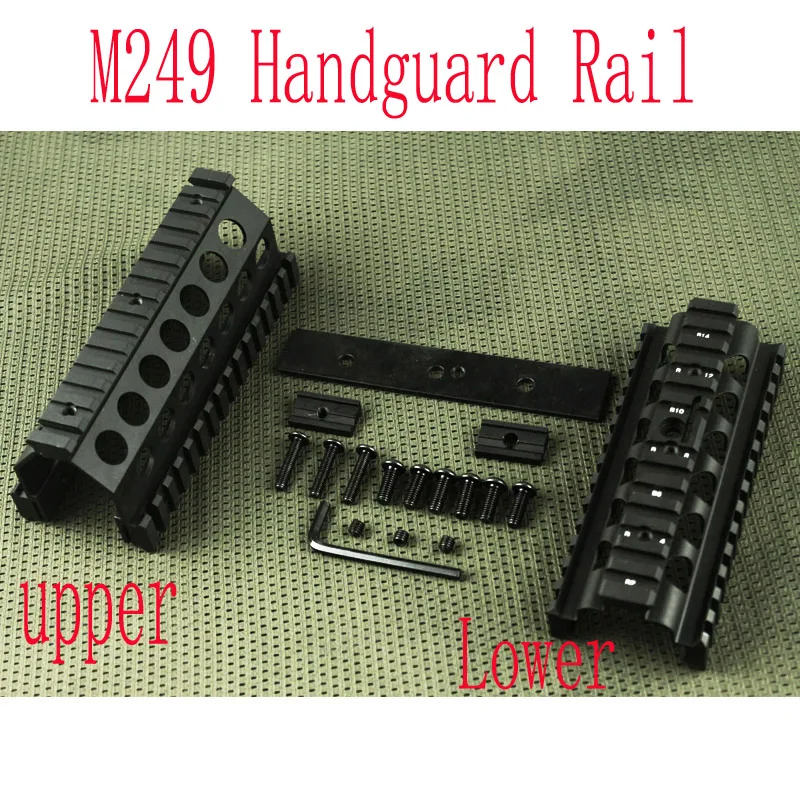 Тактическая направляющая M249 верхняя и нижняя направляющие для прицела система