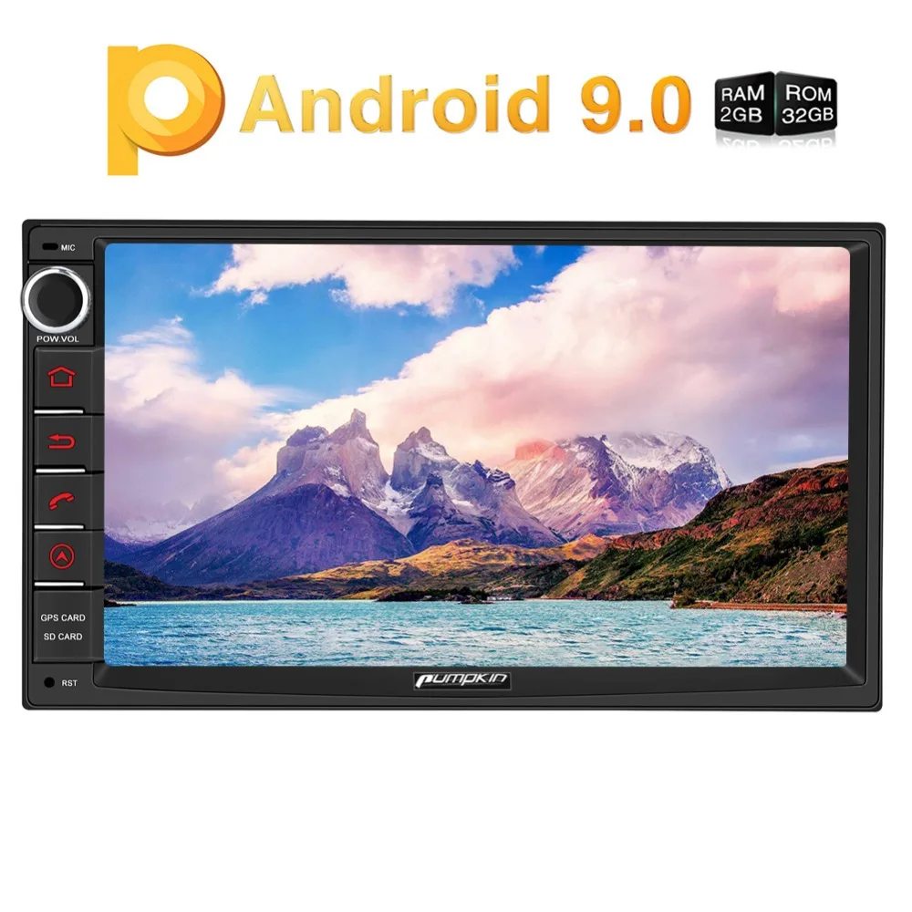 Pumpkin 2 Din 7 ''Android 9 0 универсальный GPS автомобильный Радио без dvd плеера 2G RAM 32G ROM