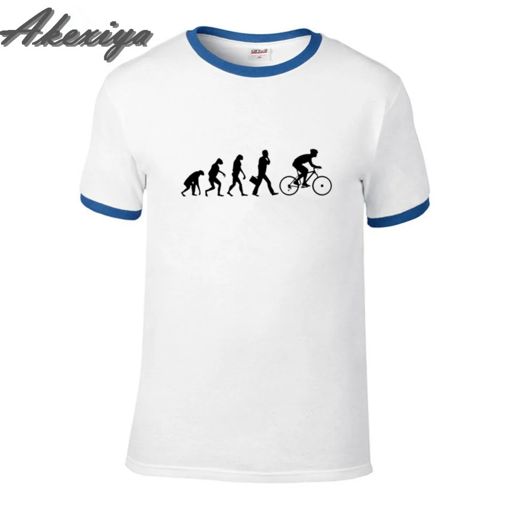 

New Funny Cycling Evolution Birthday Present Tshirt Cycle Biker Summer Casual Loose Cotton o-neck T Shirt Youth Men Short sleeve
