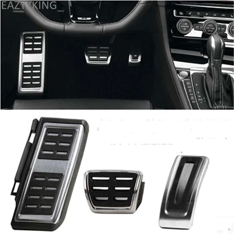 

Car styling Footrest Brake Pedals Pads Fit For GOLF 7 GTi MK7 Lamando POLO A05 Passat B8 Skoda Rapid Octavia 5E 5F A7 2014+
