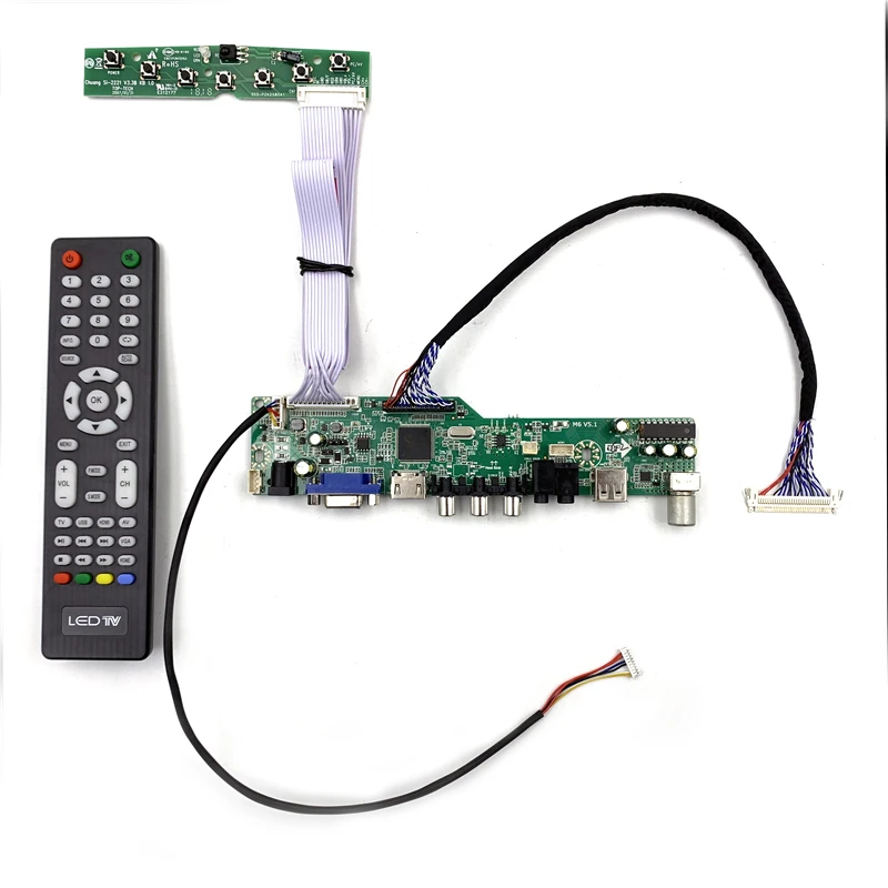 Placa controladora de TV LCD M6V5, Compatible con TV AV, VGA, Audio, USB, HDMI, panel lcd de 19 pulgadas, 1280x1024, G190EG02, v.1, G190EG02, V1