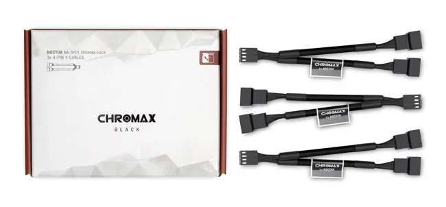 Noctua SYC1 chromax адаптер Кабели процессор вентилятор охлаждения разветвитель вентилятора кабель Y сплиттер компьютер PC Вентилятор кабель питания 1 до 2 конвертер