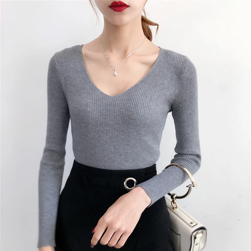 AOSSVIAO Women Sweaters And Pullovers 2021 Autumn Winter Knitted Warm Jumper Slim Stretch Sweater Female Pink Pull Femme | Женская