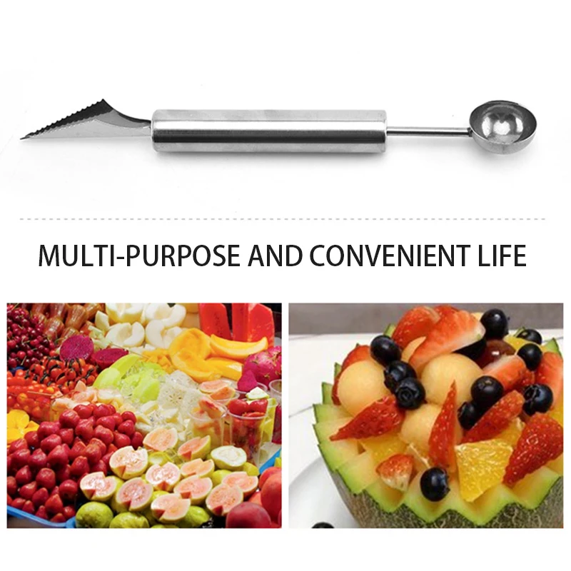 2 в 1 нож для резьбы виде фруктового шара с двумя головками киви фрукты водный