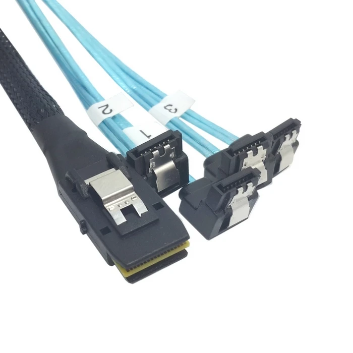 100 см Mini SAS 4i SFF 8087 36 контактный хост под углом 90 градусов 4 SATA 7Pin Target HDD жесткий