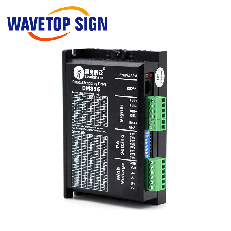 Драйвер шагового двигателя Leadshine DM856 2-фазный 20-80VDC 1-5.6A для фрезерного станка с ЧПУ