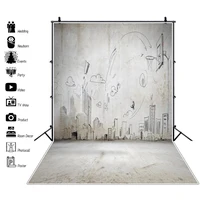 laeacco baby drawing graffiti pattern cement wall floor baby portrait photo backdrops photographic backgrounds for photo studio