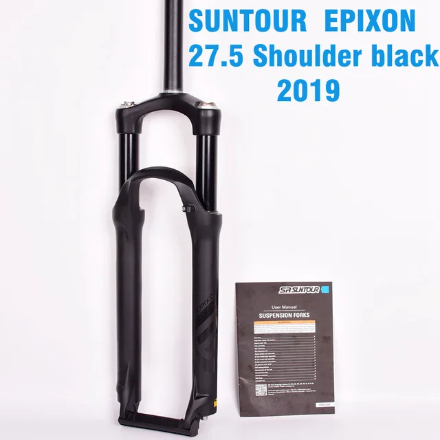 27.5 shoulder black SR SUNTOUR Велосипедная вилка EPIXON 26/27. 5/29er 100 мм горная MTB Велосипедная вилка амортизирующая передняя вилка дистанционная подвесная вилка - Цвет: 27.5 shoulder black