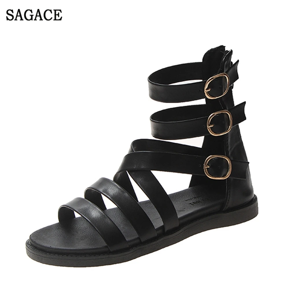SAGACE женская обувь на толстой платформе Летняя с открытым носком повседневные