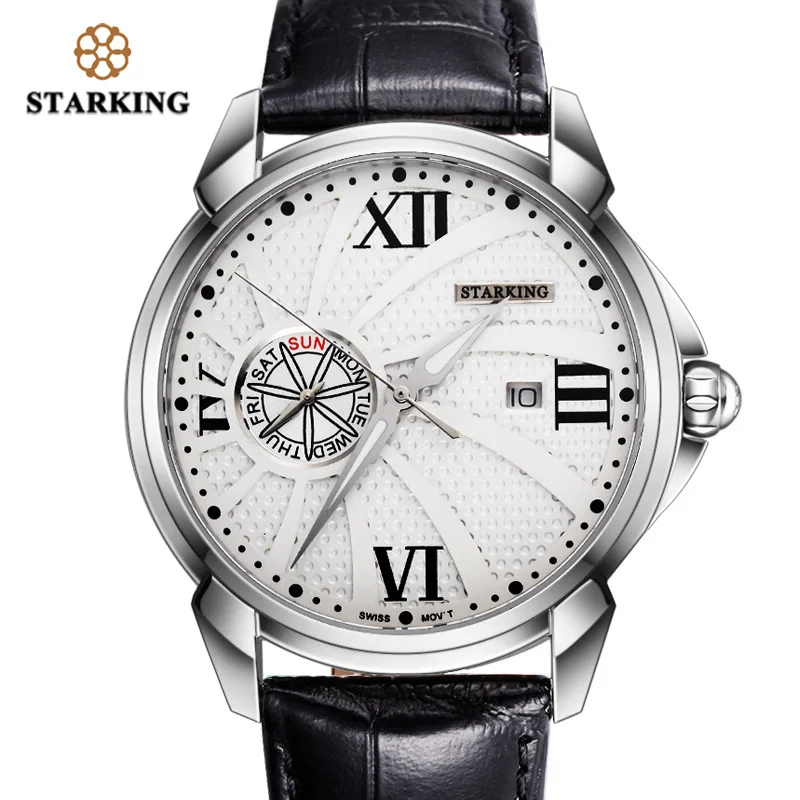 BM0846SL21V STARKING, модные мужские часы, черные,, нержавеющая сталь, светящиеся стрелки, кварцевые наручные часы, мужские часы, Relogio Masculino, водонепроницаемые - Цвет: BM0846SL21V