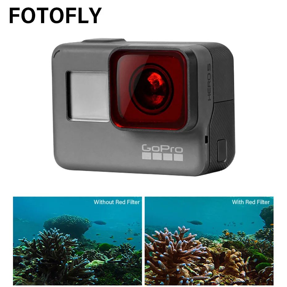 FOTOFLY Hero5/6/7 фильтр для камеры CPL/UV/ND 4 8 16/красный/пурпурный/желтый фильтры для GoPro Hero 5 6 7 черный аксессуары для экшн-камеры