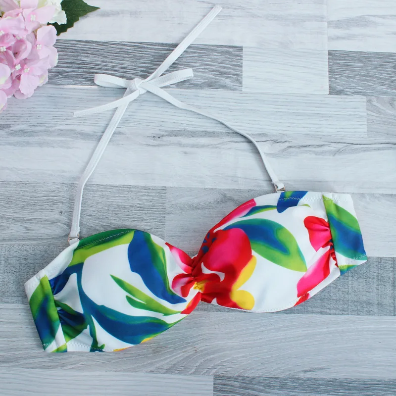 Женский купальный костюм новинка 2019 неоновый купальник с лямкой на шее комплект