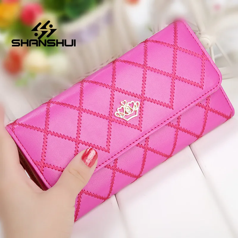 Shanshui новейшие модные женские туфли Корона плед Длинные молнии Клатч кожаный