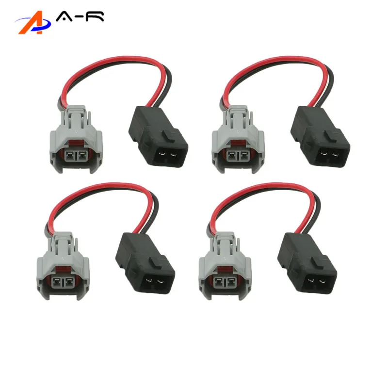 Набор из 4 штекеров PnP для Denso female к EV1 Bosch/Jetronic male PLUG адаптеры топливного инжектора