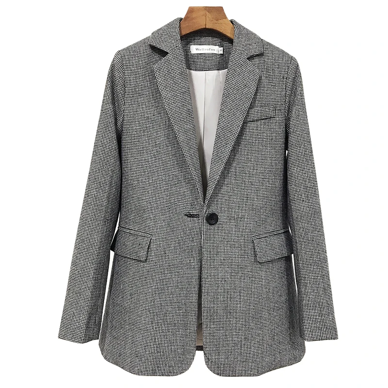 2020 Модный маленький костюм Женская куртка в Корейском стиле на весну и осень